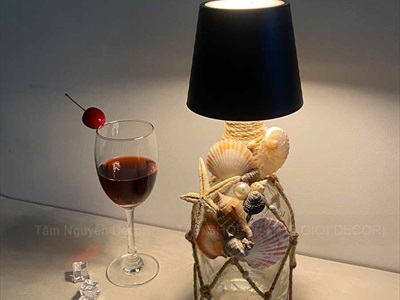 Đèn bàn chụp gắn chai rượu cảm ứng [3 Màu - 3 Chế độ đèn] 11x9cm LED-KHAC-03